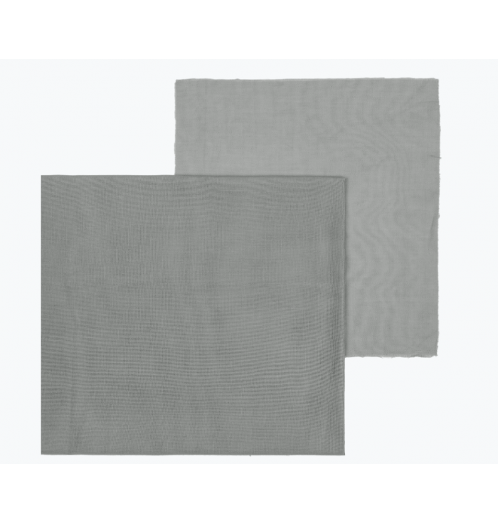 N° 74 Fabric Double Saloo - Silver Grey