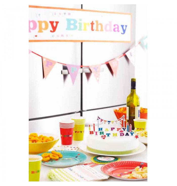Acquista Decorazioni torta con scritta Happy Birthday - Le Civette