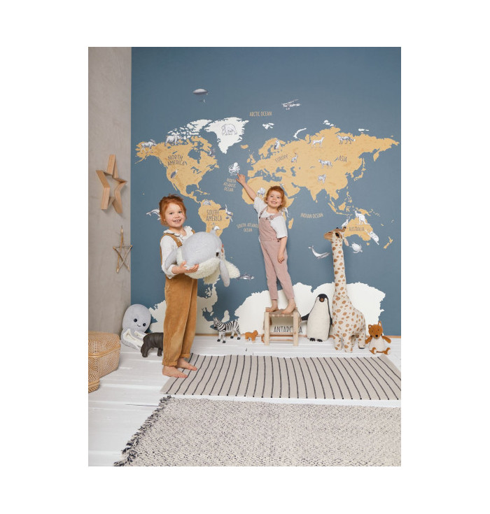Wallpaper panel Our Planet - World Map - Caselio