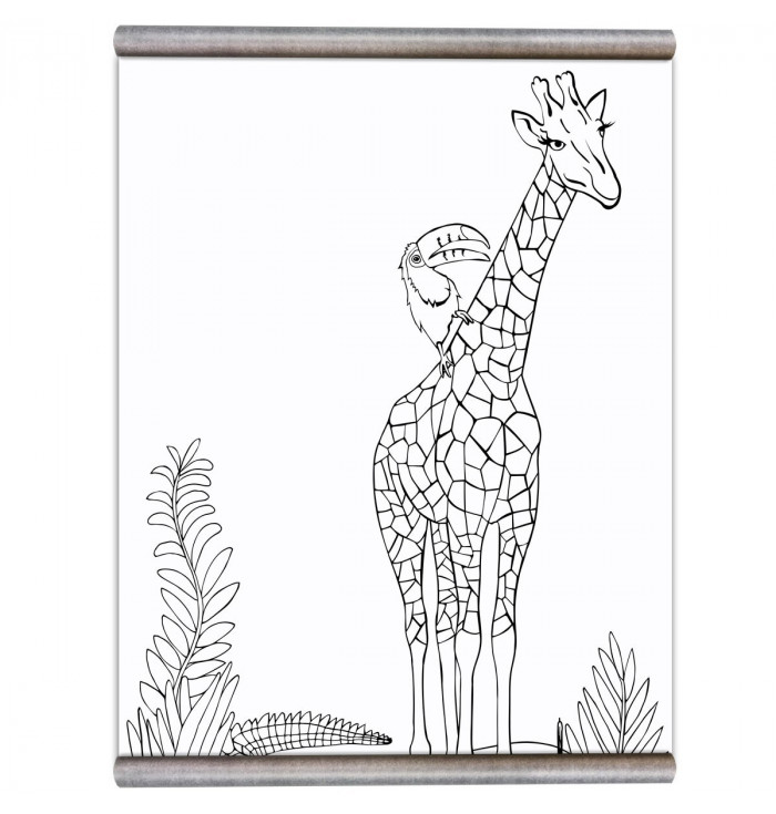 Magnetic wallpaper giraffe by Groovy Magnets