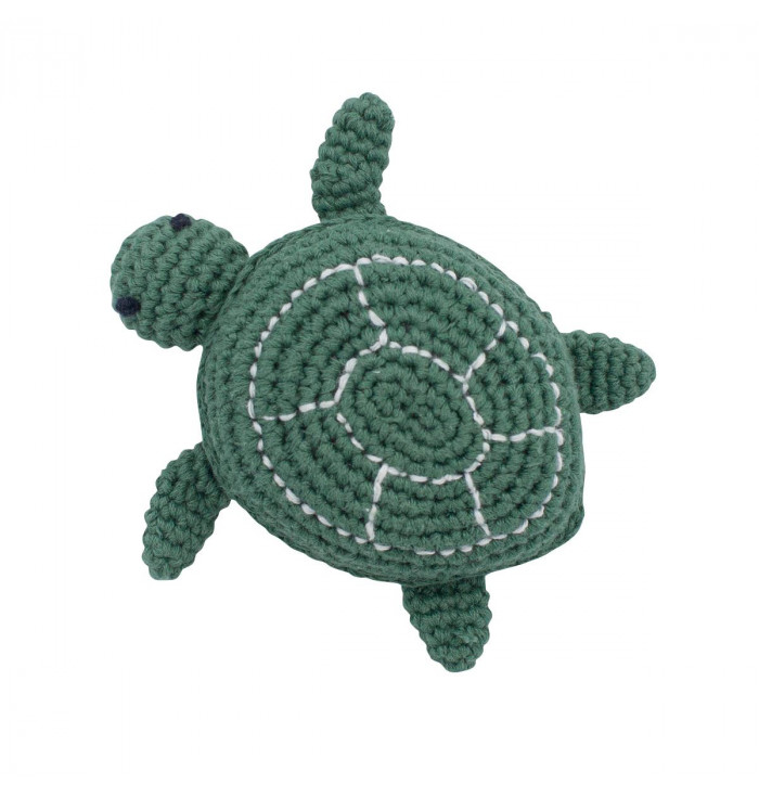 Turtle crochet rattle - Sebra