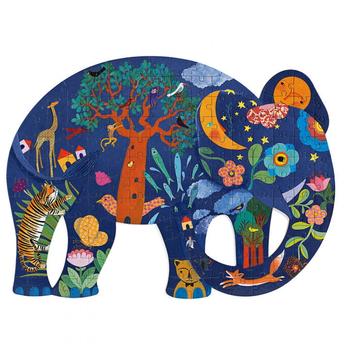Puzzle Art Elephant,150 pezzi - Djeco