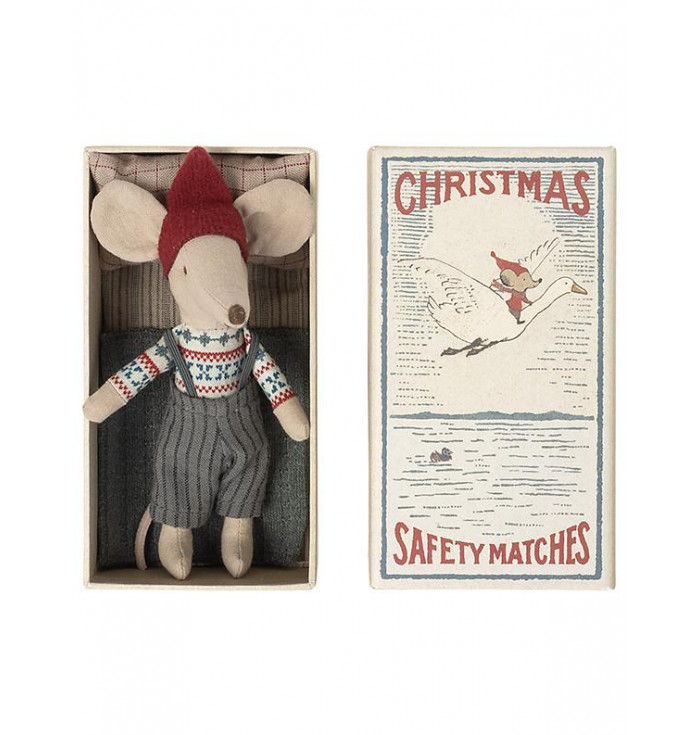 Christmas Mouse in Matchbox - Big brother Mouse - Maileg
