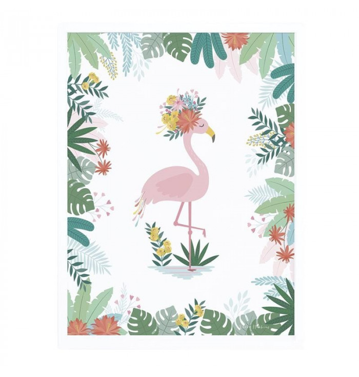 Poster con cornice Flamingo carnival - Lilipinso