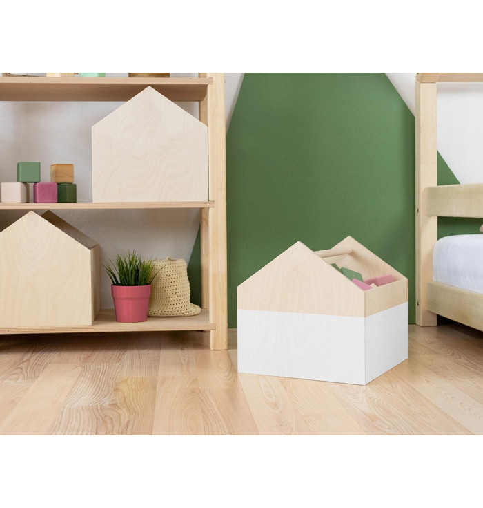 Wooden storage box HOUSE - Benlemi
