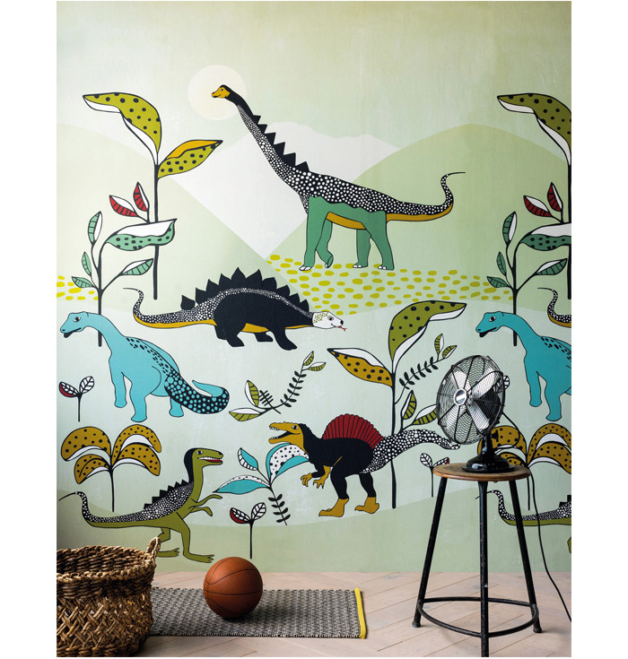Wallpaper panel Fiaba - Dinosaur - Jannelli e Volpi