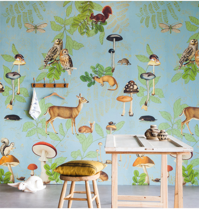 Wallpaper panel Fiaba - Forest animals - Jannelli e Volpi