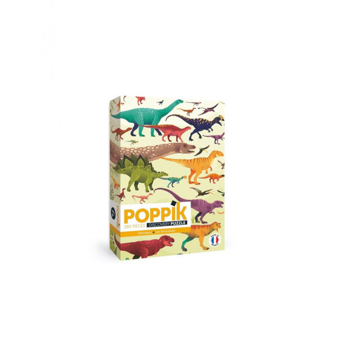 Educational puzzle 280 pcs - Dinosaurs - Poppik