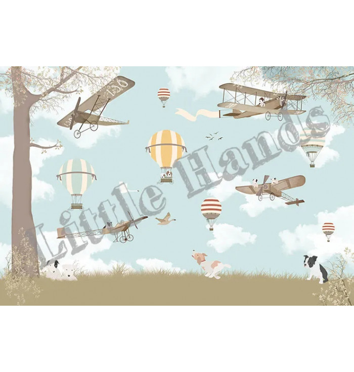 Wallpaper Airplanes - Amelia Earhart III - Little Hands
