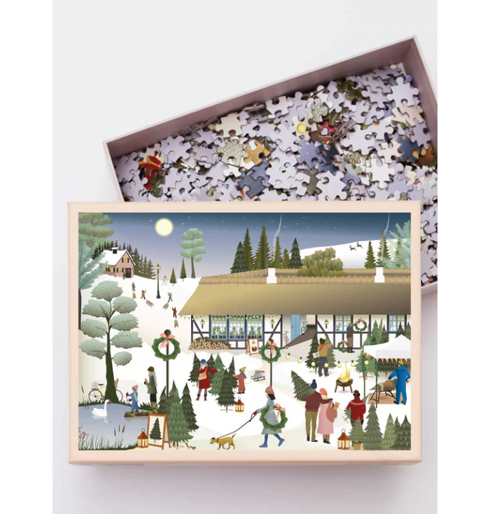 Puzzle 1000 pieces - Christmas tree farm - Vissevasse