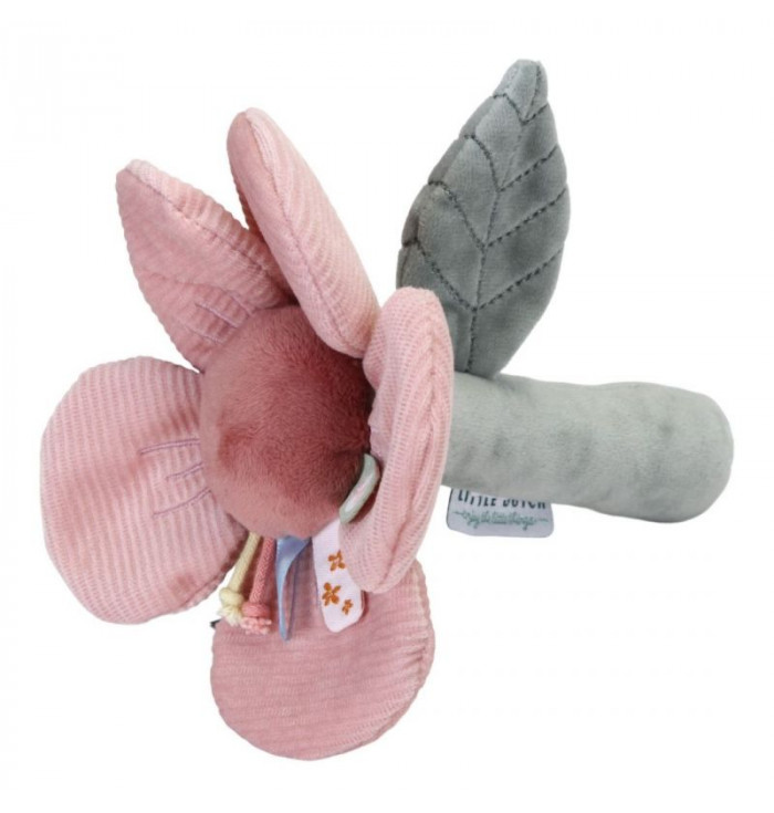 Rattle toy flower pink - Little dutch