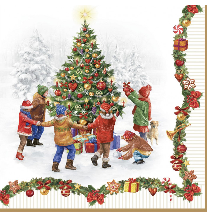 Pack of 20 Fashion paper - Christmas round dance - Easy Life