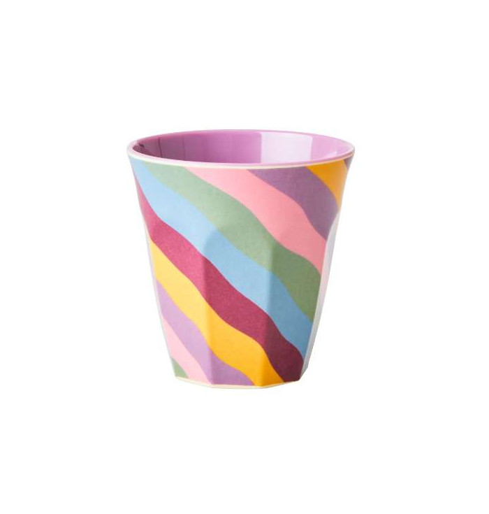 Bicchiere medium in melamina Funky Stripes Print - Rice DK