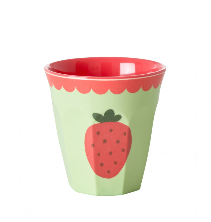 Colorful Melamine Glasses Small Happy Fruits - Strawberry - Rice DK