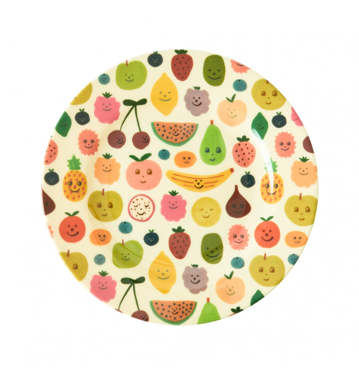 Melamine Kids Plate Happy fruits - Rice DK
