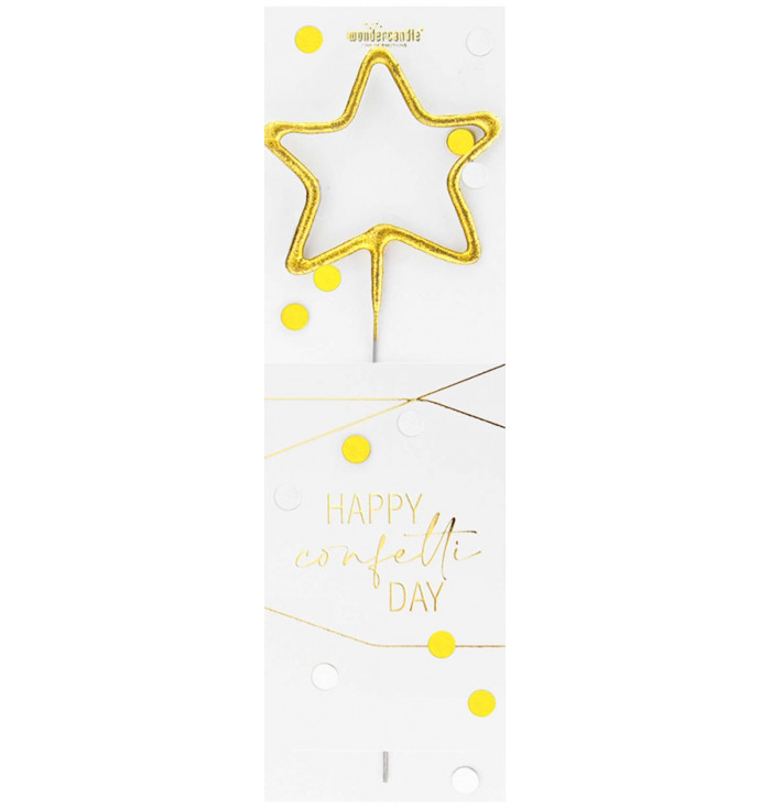 Happy confetti day - star - Wondercandle