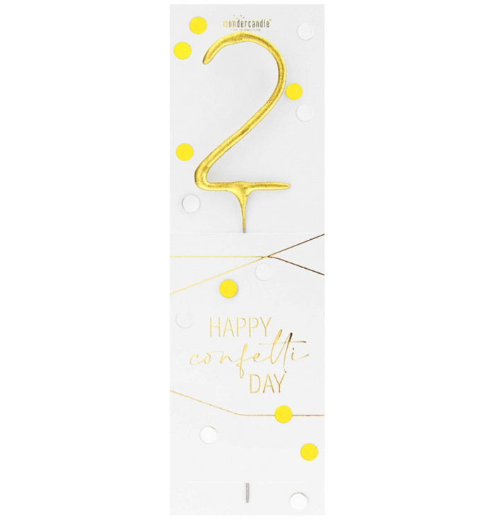 Happy confetti day - number 2 - Wondercandle