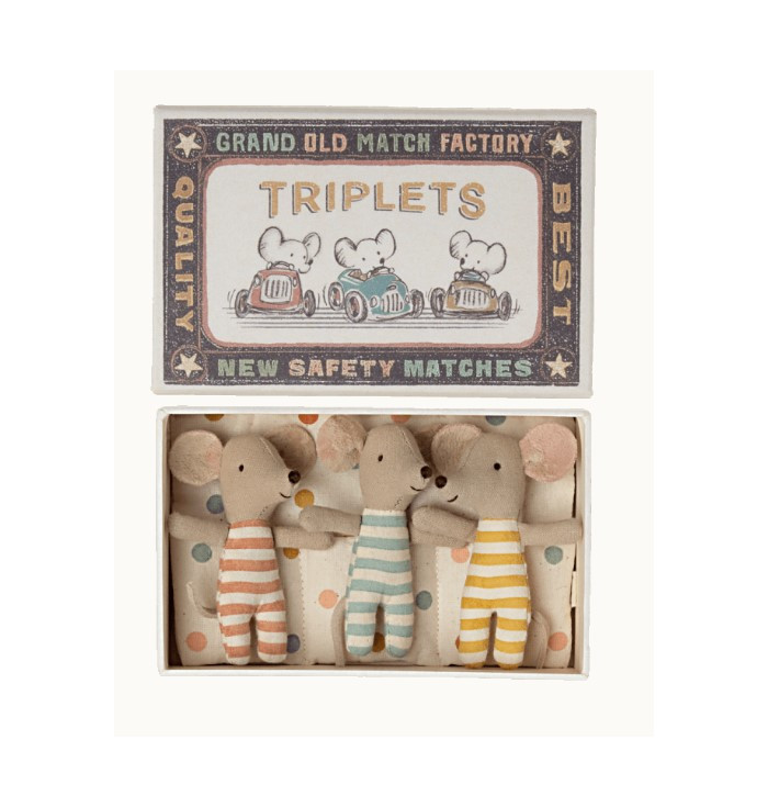 Topolini in scatola Triplets - Maileg