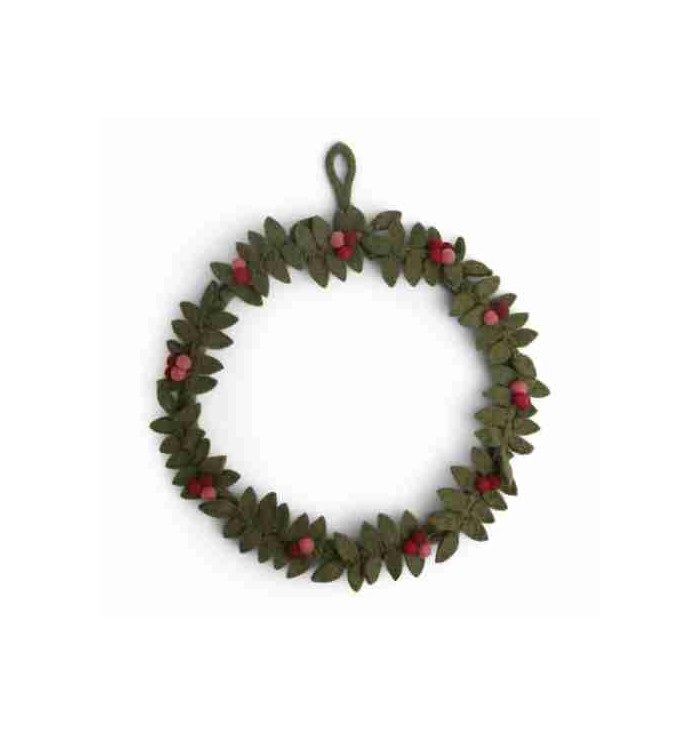 Big Green Wreath w/Red Berries - Gry & Sif