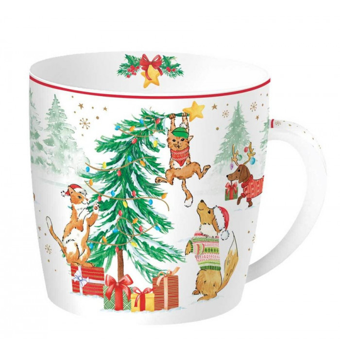 Porcelain mug in tin box - Christmas gang - Easy Life