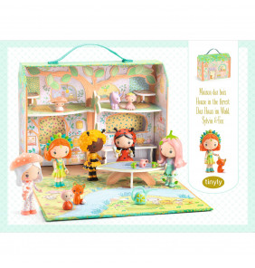 Tinyly figures - Sylvia & Fox's house in the forest - Djeco