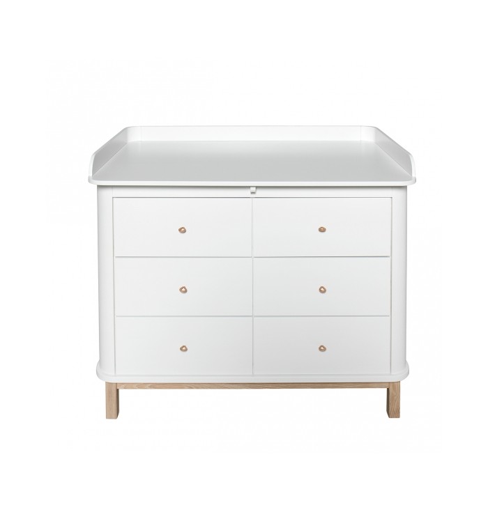 Wood Nursery Dresser With 6 Drawers Le Civette Sul Comò Wood Nursery Dresser With 6 Drawers